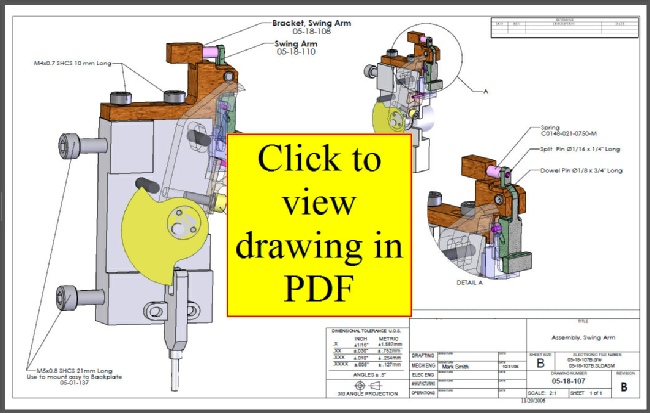 Radlink: Swing Arm Assembly Drawing