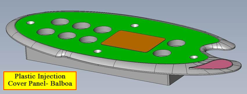Complicated plastic injection part for Balboa Water: several dozen angled sketch planes with individual sketches to loft one to the other. 